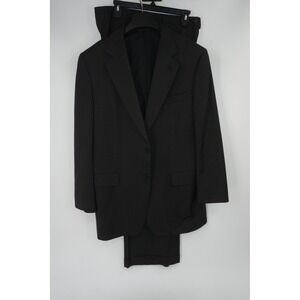 Canali 2-Piece Suit Charcoal Gray Wool Italy Single Breasted 42L 34x31